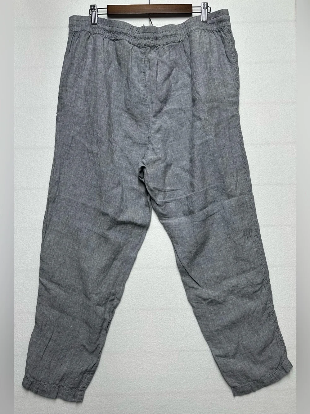H&M 100% Linen Pants Gray Men’s XL – 41x29 Lightweight Casual